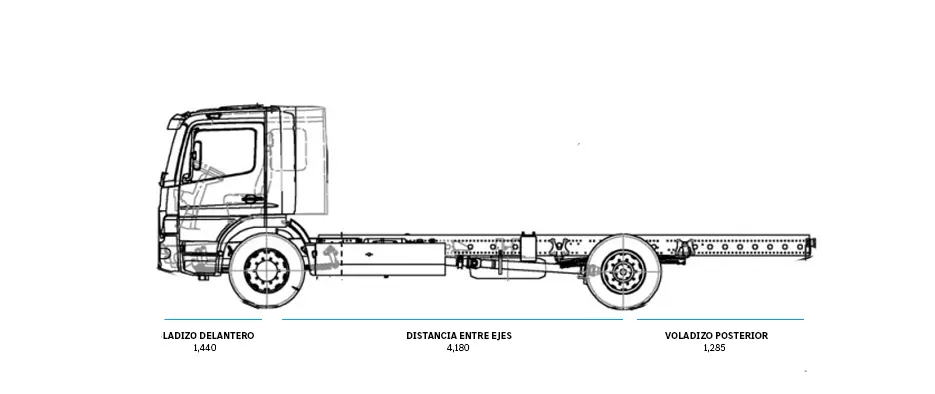 Dimensiones de camiones Atego 1726 -2 - DIVEMOTOR